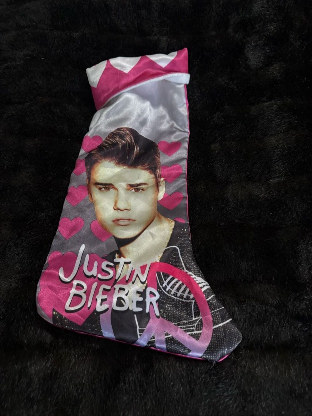 Justin Bieber Official Product Christmas Santa Stocking Polyester
